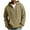 Khaki, variant on Men's Casual Hoodie, Loose Fit Pullover Sweatshirt with Cable Knit Texture and Kangaroo Pocket, Long Sleeve Fleece Hoodie for Spring Fall Winter