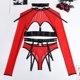 thumbnail image 1 of Ropa interior sexy de tres piezas con cinturón y cuello de estilo europeo y americano para discoteca, 1 of 6