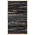 thumbnail image 7 of SAFAVIEH Montauk Rowland Abstract Striped Runner Rug, Black/Natural, 2'3" x 7', 7 of 7