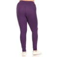 thumbnail image 5 of Moa Collection Women's Plus Size Solid High Waist Full Length Female Leggings(Pack of 2), 5 of 7