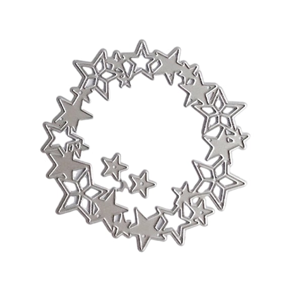 Round Star Frame Metal Die Cut Carbon Steel Cutting Dies Embossing Stencils for Greeting Card Scrapbooking Decorations