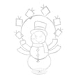 thumbnail image 1 of Luz de cadena de Navidad que  para el jardín del festival de la ventana de Navidad 30x20cm Yotijar Figura de luz de muñeco de nieve, 1 of 7