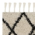 thumbnail image 5 of SAFAVIEH Moroccan Fringe Kingston Geometric Shag Runner Rug, Cream/Charcoal, 2'3" x 5', 5 of 7