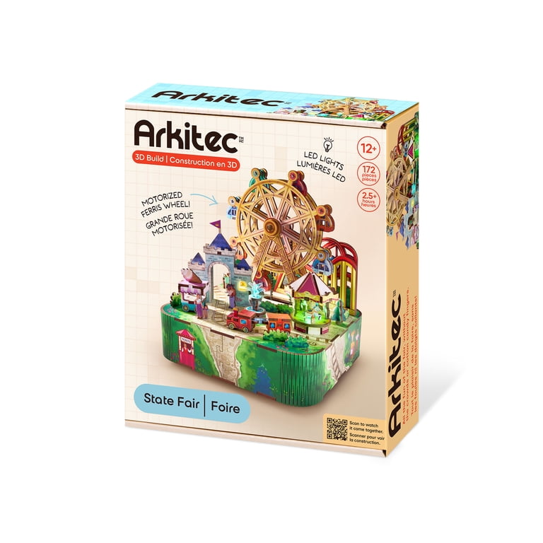 Arkitec 172-Piece State Fair Miniscape 3D Build Wooden Puzzle