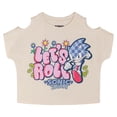 thumbnail image 2 of SEGA Sonic The Hedgehog Cold Shoulder T-Shirt and Flare Leggings Outfit Set Toddler to Big Kid, 2 of 5