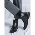thumbnail image 4 of Men's New Fashion Street Style Chelsea Boot, Business Party Shoe, Casual High Top Shoe, Pointed Toe, Leather, Side Zipper, All-Match, Show Model, 4 of 5