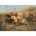 thumbnail image 2 of SMuseumeyer, Adolph 24x19 White Modern Wood Framed Museum Art Print Titled - A Regal Procession, 2 of 4
