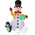thumbnail image 2 of Juguete de Papá Noel de dibujos animados Adornos inflables de modelo gigante de dibujos animados, regalos de Navidad y Año Nuevo (muñeco de nieve de 1,8 m, Reino Unido), 2 of 7