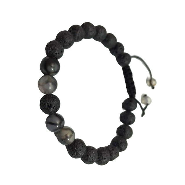 Bracelets Assortis Mode Réglable Noir Mat Roches Diffuseur Bracelet Perles de Prière Femmes Accessoires Cadeaux pour Hommes Ita Creen