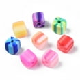thumbnail image 4 of Handmade Polymer Clay Beads Strands Cube Colorful 6~6.5x6~6.5x6~6.5mm Hole: 1.4mm about 61pcs/strand 15.75 inch~15.94 inch(40.5cm), 4 of 8