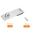 thumbnail image 3 of Unique Bargains 5'' Acier Inoxydable Serrure à Hasp Serrure Cadenas avec Vis, Argent, 3 of 5