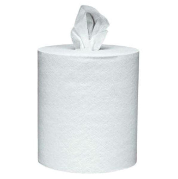 Kleenex Premiere Paper Towel Center Pull Roll 01320, 8 x 15 Inch, 1-Ply, White, Case of 4