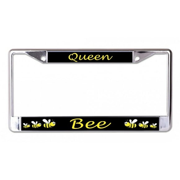 Queen Bee Chrome License Plate Frame