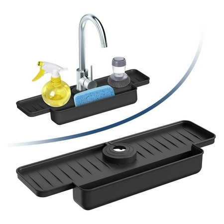 

Hapivida Kitchen Faucet Splashes Guard Faucet Splashes Proof Draining Rack Silicone Faucet Mat Splashes Catcher For Kitchen And Bathroom Washbasins in Dish Rack Drainer Countertop Dish Drying Rack