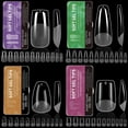 thumbnail image 4 of Yihuala 550PCS Almond Gel Nails Tips Pre Etched False Nails Clear Full Covers Soft Acrylic for Manicures, 4 of 20