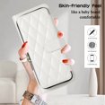 thumbnail image 2 of SaniMore for Samsung Galaxy Z Fold 5 Buisness Case, Zipper Purse [Card Holders] Magnetic Clasp Kickstand Wrist/Crossbody Chain Lanyard PU Leather Wear-resistant Full Protective Wallet Shell, White, 2 of 9