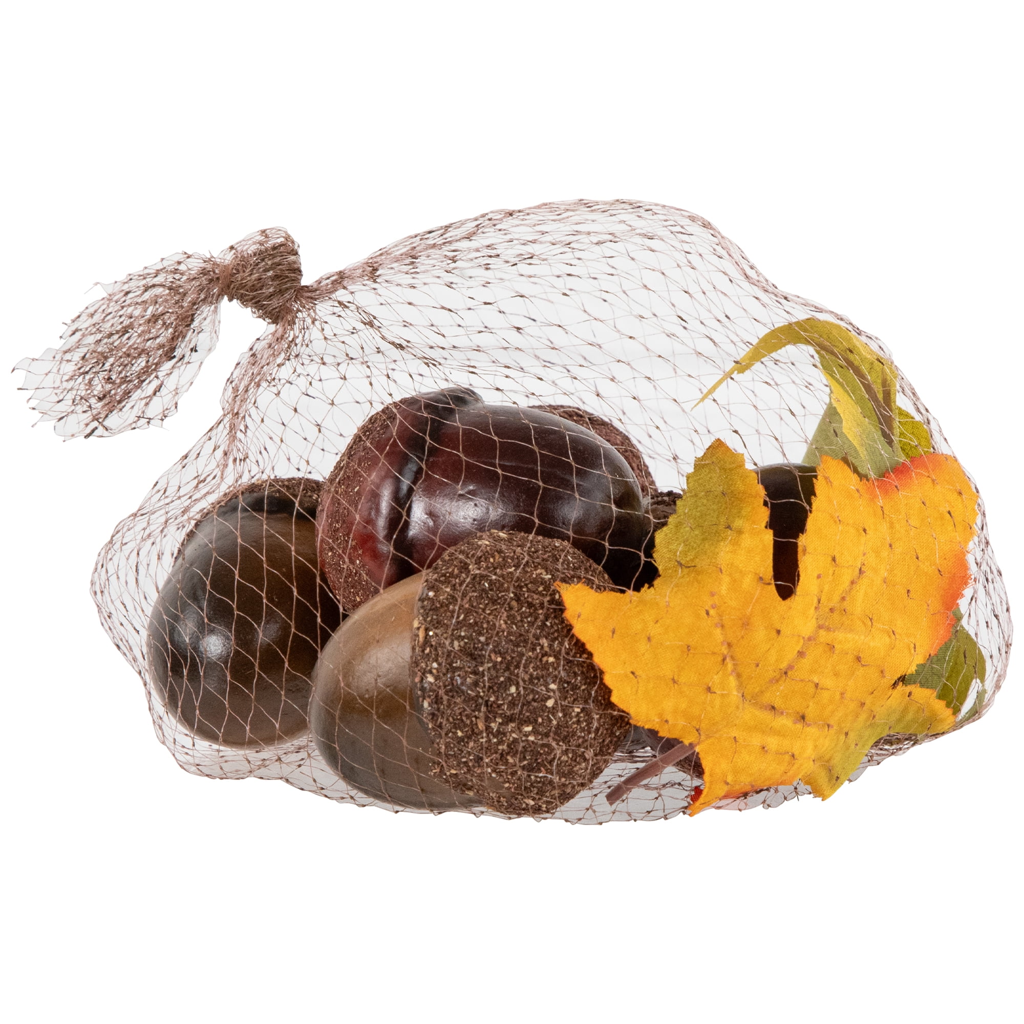 10-Piece Fall Harvest Artificial Acorns and Maple Leaves Decoration Set