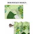 thumbnail image 6 of St. Patrick's Day Living Room Curtains 2 Panel, Spring Shamrock Wreath Leaf Lips Ombre Green Cafe Window Treatment, Extra Long Farmhouse Bedroom Bathroom Kitchen Curtains Drapes 104"x72", 6 of 6