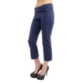 thumbnail image 2 of Vivian's Fashions Yoga Pants - Capri, Junior Size (Navy, 1X), 2 of 4
