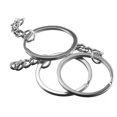 thumbnail image 2 of SagaSave 20Pcs Metal Split Rings Chain Circle Key Ring Keychain Silver, 2 of 6
