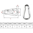 thumbnail image 2 of 30 Packs Spring Snap Hook M5 1.97inch Stainless Steel 304 Carabiner Clips Keychain Heavy Duty Quick Link Hook for Camping, Hiking, Outdoor and Gym, Small, 2 of 5