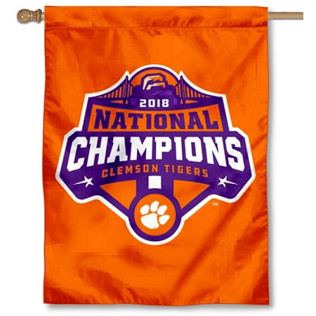 College 2 Sided Banner Flags - Clemson College Football National Champions 30