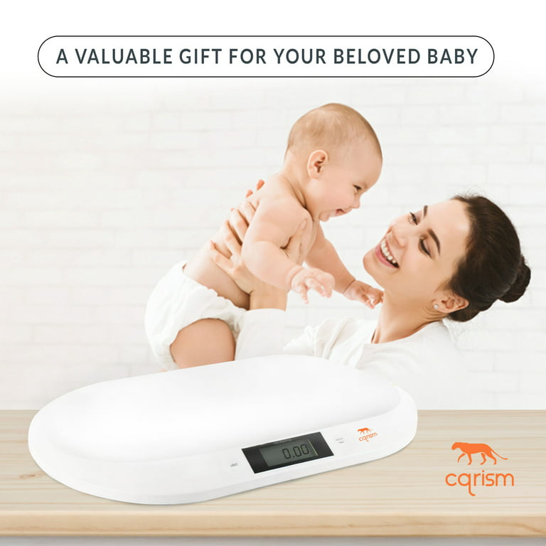 CQRISM Baby Scale Smart Weigh Comfort Baby Scale with 3 Weighing Modes and  Tare Function for babies Infant, Newborns, Puppy, Cats, Toddlers, Tare  Function, Curved Platform with Ruler 