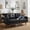 Black, variant on LLappuil 65" Loveseat Sofa, Love Seat Small Sofa Couch for Living Room, Bedroom, Compact Space, Foil Fabric Brown