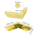 thumbnail image 2 of Furniture Legs, 4 Pack 109x33mm - Carbon Steel L-shaped Furniture Feet for Sofa Bedside Table TV Cabinet (Gold), 2 of 6