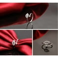 thumbnail image 2 of Leaf Open By Pass Engagement Rings For Women Gift 1.5 Ct Diamond 14K White Gold Over, 2 of 2