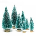 thumbnail image 2 of Dalrosia Mini Christmas Trees Bottle Brush Trees with Wood Base, Christmas Village Trees for Tabletop Christmas Decor Holiday Winter Decorations, 2 of 8