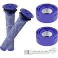 thumbnail image 1 of 4 Pack Vacuum Filter Replacement Kit with Clean Brush for Dyson V8 Absolute, V8 Animal, V7 Absolute, Motorhead, Animal - 2 HEPA Post Filter, 2 Pre Filter, Replaces Part # 965661-01 & 967478-01, 1 of 7