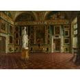 thumbnail image 2 of Francesco Maestosi 14x11 Black Ornate Wood Framed Double Matted Museum Art Print Titled: Hall of the Iliad in the Pitti Palace, Florence (C. 1870), 2 of 5