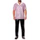 thumbnail image 2 of Camisa de hombre con cuello campana y botones cortos INSPIRE CHIC, con lentejuelas, brillante, color rosa, 2 of 5