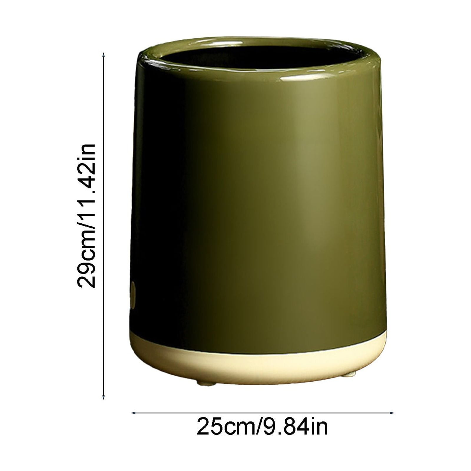Elainilye 3.4 Gallon Trash Can, Kitchen Trash Can Garbage Dustbin, Wastebasket for Kitchen Bedroom Bathroom Office Wateproof Waste Bin, Green