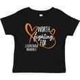 thumbnail image 3 of Inktastic Worth Fighting for Leukemia Awareness Orange Heart Boys or Girls Baby T-Shirt, 3 of 5