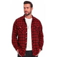 thumbnail image 6 of Iceglad Mens Brushed-flannel check shirt Plaid Shirt Long Sleeve Button Down Casual Buffalo Check Shirt Soft Lightweight Shacket Jacket for Men Fall Winter with Pockets, 6 of 8