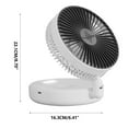 thumbnail image 4 of RKSTN Wall Mounted Small Fan USB Foldable Wall Mounted Small Fan Dormitory Desktop Home Portable Fan Night Light Foldable Large Wind Circulation, 4 of 5