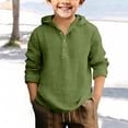 thumbnail image 2 of Splozh Chemise Boutonnée pour Enfants Décontractée Basique d'Été à Manches Longues Chandails pour Enfants Chemise Boutonnée pour Enfants Chemise Formelle pour Enfants, Vert, 13-14 Ans, 2 of 4
