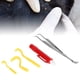 thumbnail image 5 of Juego de 5 unidades de pinzas para piojos de mascotas, Kit de herramientas de eliminación de pinzas para pulgas, eliminador de garrapatas para perros y gatos, pinza para pulgas amarilla, bolígrafo an, 5 of 12