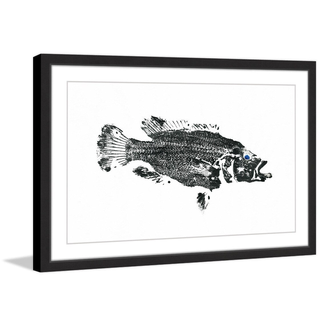 MARMONT HILL 'Emperor Bass' Framed Painting Print 30 x 20