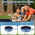 thumbnail image 2 of Foldable Dog Swimming Pool, 91"x16"Oversize Collapsable Hard Plastic Portable Bathing Tub for Pet Dog Kiddie Pool Indoor and Outdoor Leakproof PVC Play Pool for Large Dogs Pets Puppy Kids Blue, 2 of 7