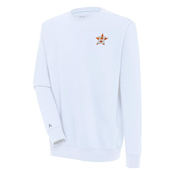 Men's Antigua  White Houston Astros Victory Pullover Sweatshirt