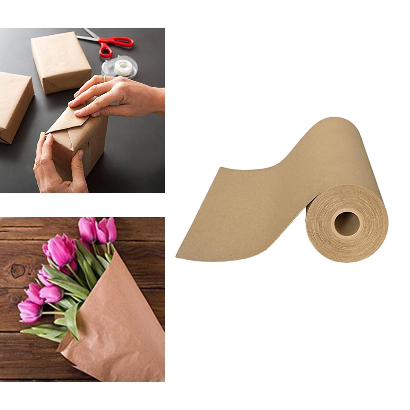 FVDPWYE 98 Feet Brown Kraft Paper Roll, DIY Eco Friendly Easel Paper Roll Decorative for 11.8inch wide