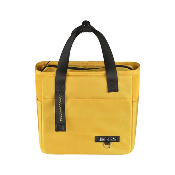 openpig Lunch Box Lunch Bag for Women, Cute Lunch Box Cooler Bag, Portable Small Insulated LunchBox Reusable Lunch Tote for Work/Travel/Picnic/School (Yellow)