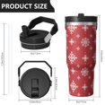 thumbnail image 4 of Christmas 30oz Handheld Travel Tumbler with Handle – Double Wall Stainless Steel Insulated Cup, Flip Straw Lid, Leak-Proof & BPA-Free for Hot and Cold Drinks – Durable Coffee & Juice Mug Black, 4 of 7