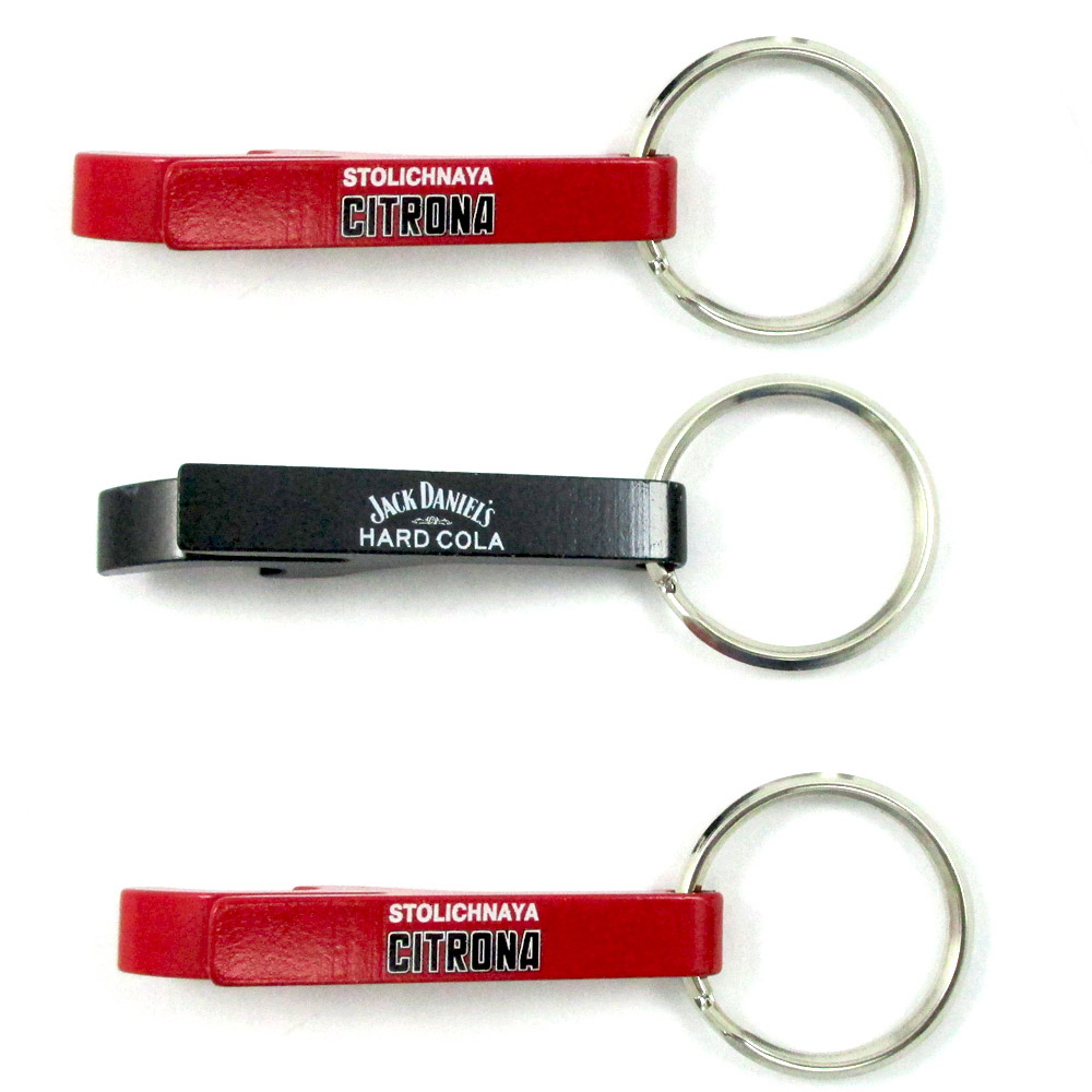 3x NEW Key Chain Aluminum Beer BOTTLE and CAN OPENER small beverage key ring - image 2 of 6