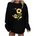 thumbnail image 4 of Blusa de manga larga con cuello redondo y estampado informal para mujer a la moda Pompotops gfhjh2629, 4 of 5