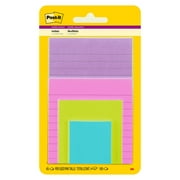 Post-it Super Sticky Notes, Assorted Sizes, Supernova Neon's, Lined and Unlined, 4 Pads