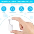 thumbnail image 3 of 8 Pieces Self Disposable Ear Piercing Kit Safety Portable Ear Nose Mouse Piercing Tools with Crystal Ear Studs (White), 3 of 5